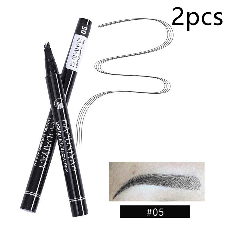 4-Head Micro Brow Pencil – Salon-Perfect Natural Hair Strokes, 15 Shades