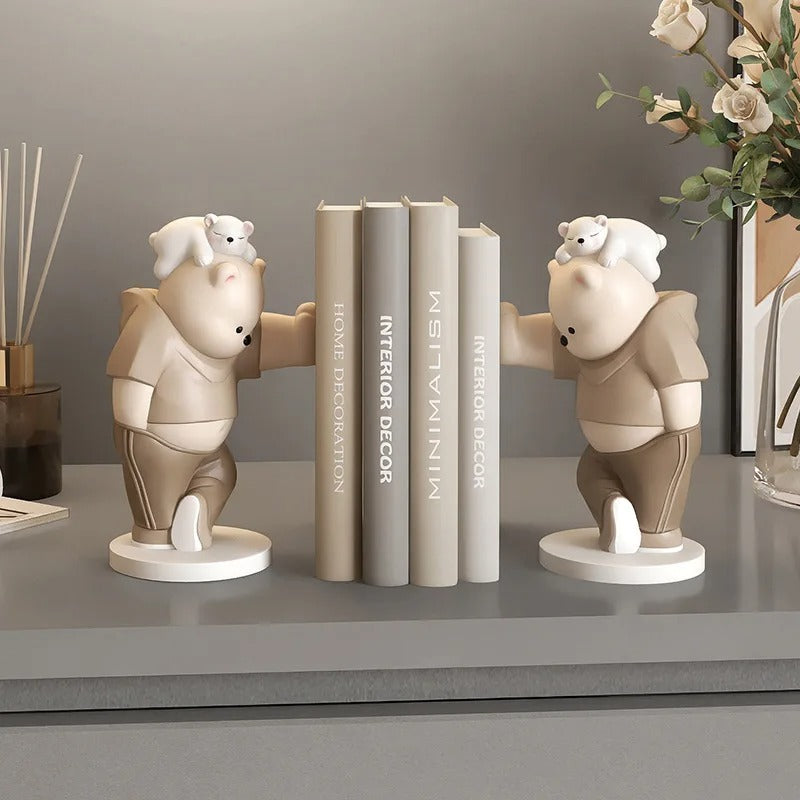 Healing Bear Bookend Ornaments Table Decorations