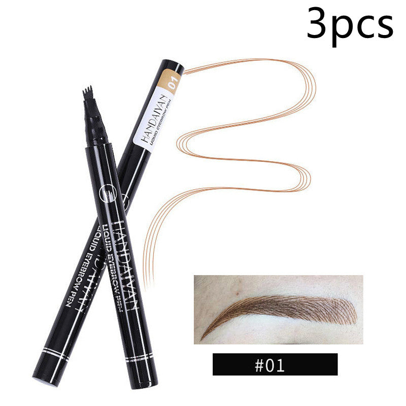 4-Head Micro Brow Pencil – Salon-Perfect Natural Hair Strokes, 15 Shades