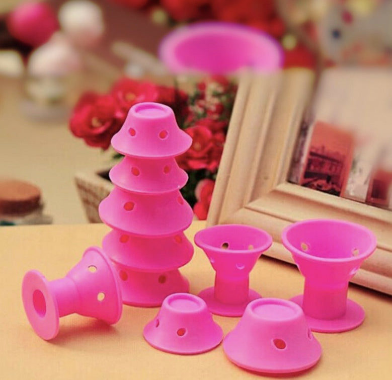 Heatless Silicone Hair Curlers – Bouncy Curls While You Sleep, Zero Damage