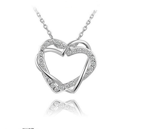 Love is a promise Luxury Heart Necklace Earring Set