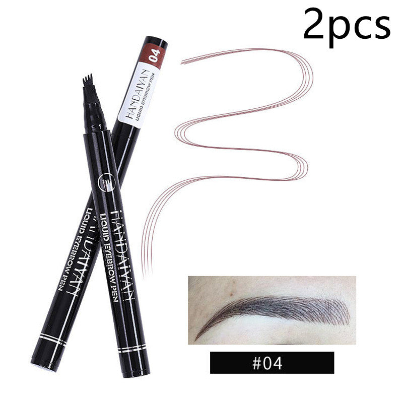 4-Head Micro Brow Pencil – Salon-Perfect Natural Hair Strokes, 15 Shades