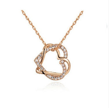 Love is a promise Luxury Heart Necklace Earring Set