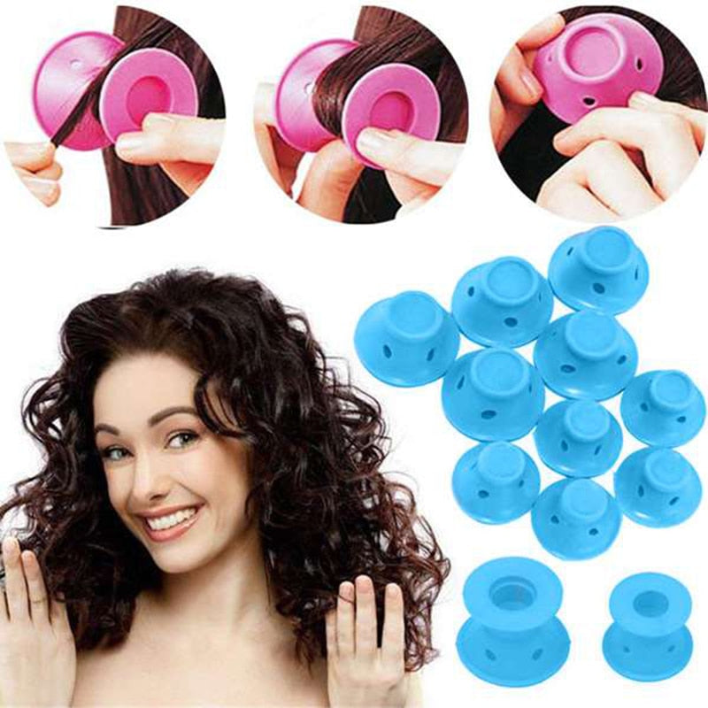 Heatless Silicone Hair Curlers – Bouncy Curls While You Sleep, Zero Damage