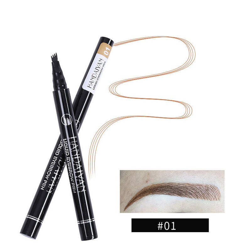 4-Head Micro Brow Pencil – Salon-Perfect Natural Hair Strokes, 15 Shades