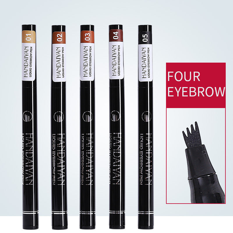 4-Head Micro Brow Pencil – Salon-Perfect Natural Hair Strokes, 15 Shades