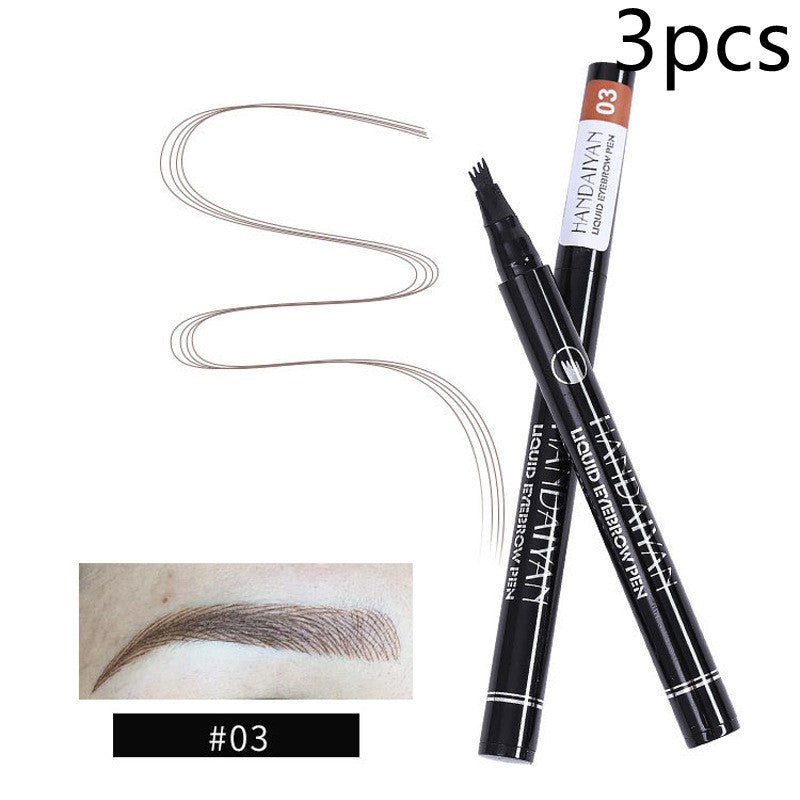 4-Head Micro Brow Pencil – Salon-Perfect Natural Hair Strokes, 15 Shades