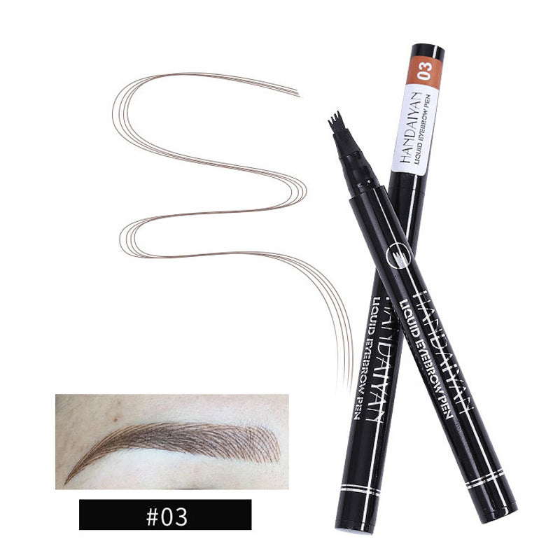 4-Head Micro Brow Pencil – Salon-Perfect Natural Hair Strokes, 15 Shades