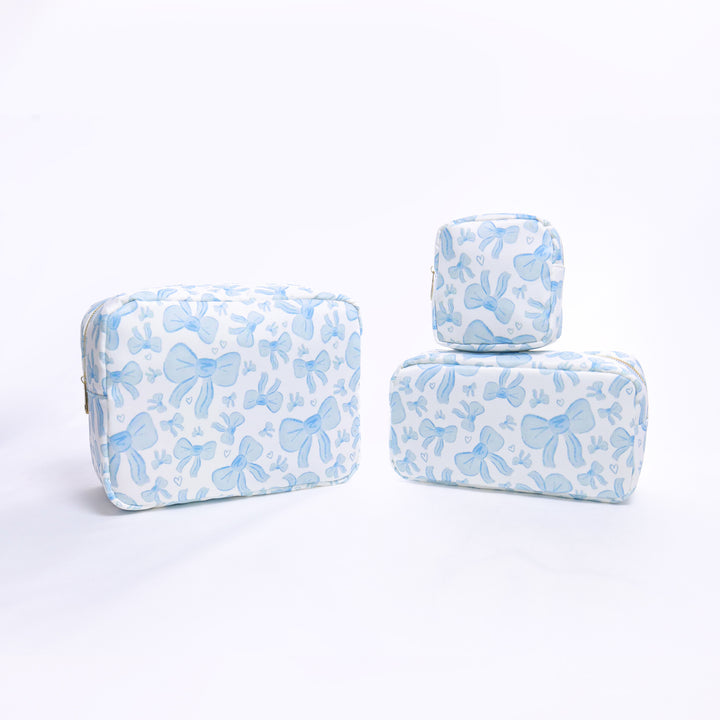 Printed Nylon Cosmetic Bag Travel Portable Storage