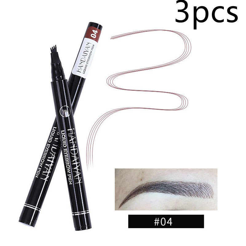 4-Head Micro Brow Pencil – Salon-Perfect Natural Hair Strokes, 15 Shades