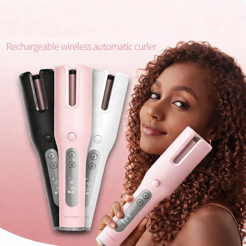 Wireless Automatic Curler USB  LCD Screen Ceramic Heating Anti-perm Curler