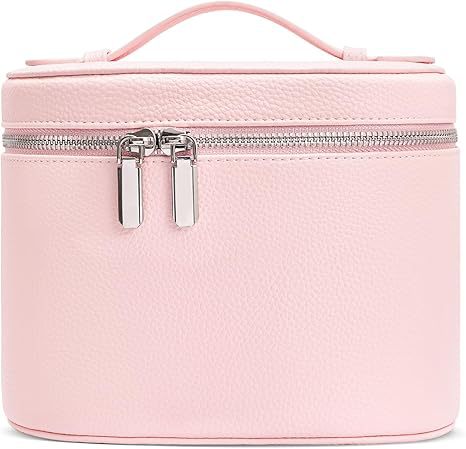 Elastic Band Leather Cosmetic Bag Large Capacity