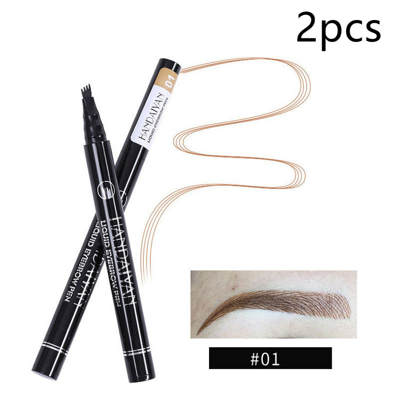 4-Head Micro Brow Pencil – Salon-Perfect Natural Hair Strokes, 15 Shades