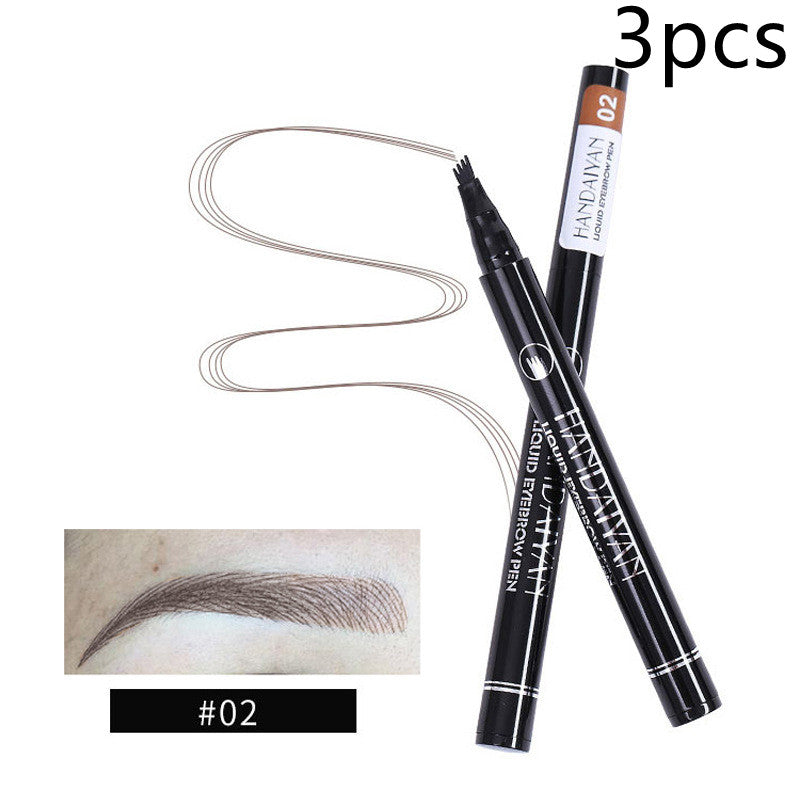 4-Head Micro Brow Pencil – Salon-Perfect Natural Hair Strokes, 15 Shades